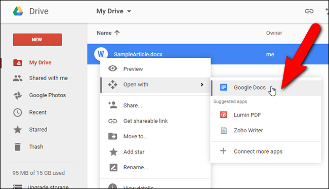google drive word 2016